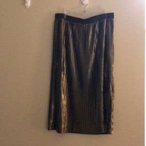 Gold Pleated Skirt
